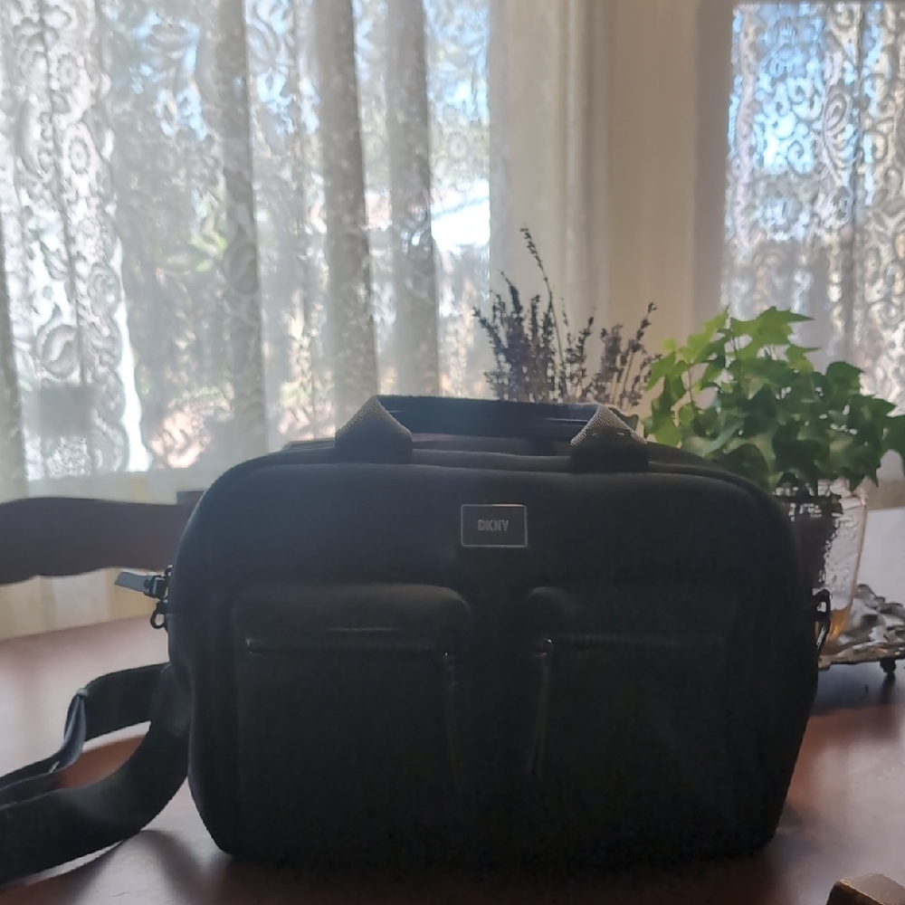 DKNY Black Neoprene Bag